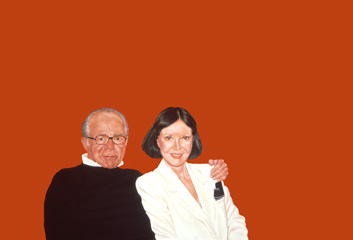 Sylvia Shap Realist Artist: Portrait of 'Billy and Audrey Wilder'