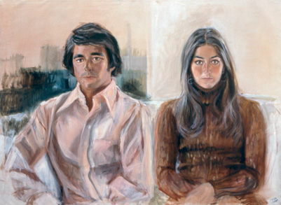 Sylvia Shap Realist Artist: Portrait of 'Wayne and Barbara Naphtal'