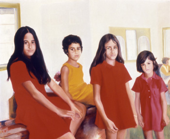 Sylvia Shap Realist Artist: Portrait of 'The Silvera Girls'